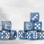 Blue Marbled Dice