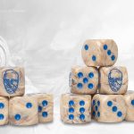 Bone Marbled Dice