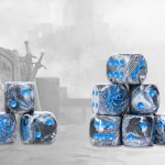 Steel Marbled Dice