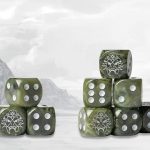 Green Marbled Dice