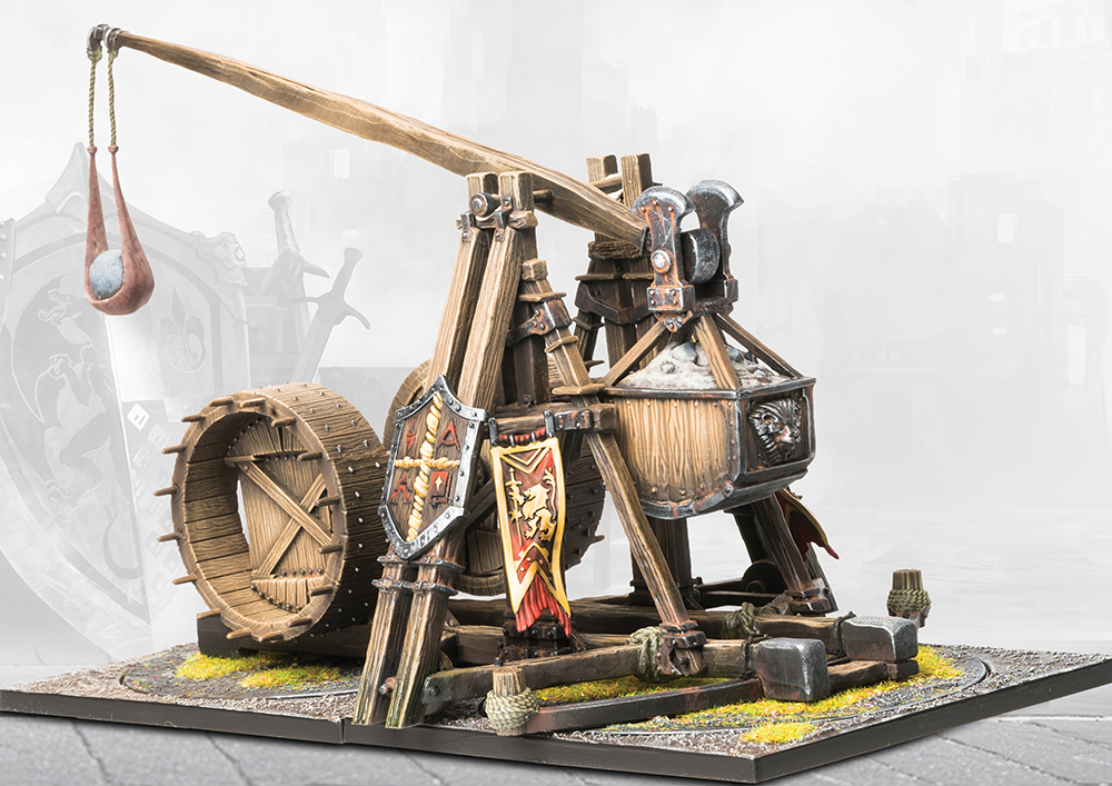 Hundred Kingdoms Trebuchet for Conquest - a miniature dark fantasy wargame.